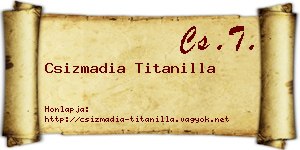 Csizmadia Titanilla névjegykártya